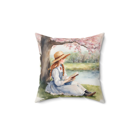 Anne of Green Gables, Book, LM Montgomery, Square Pillow, Gift, Home Decor, Bedding