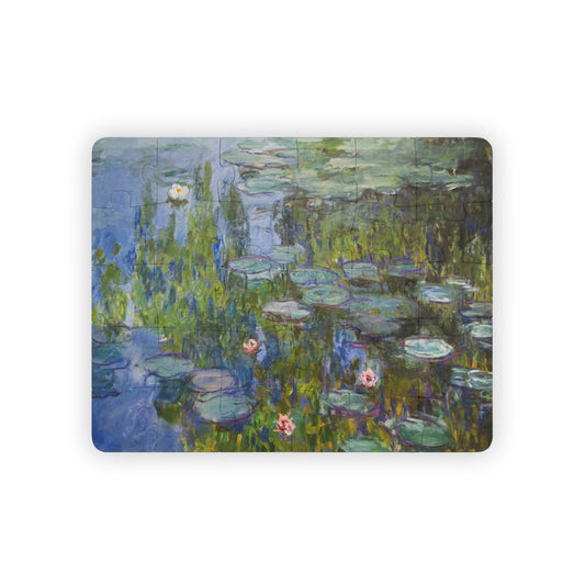 Claude Monet Waterlilies Kids Puzzle, Educational Art History Activity, 30-Piece Jigsaw Gift, Children Fun, Teacher Classroom Game