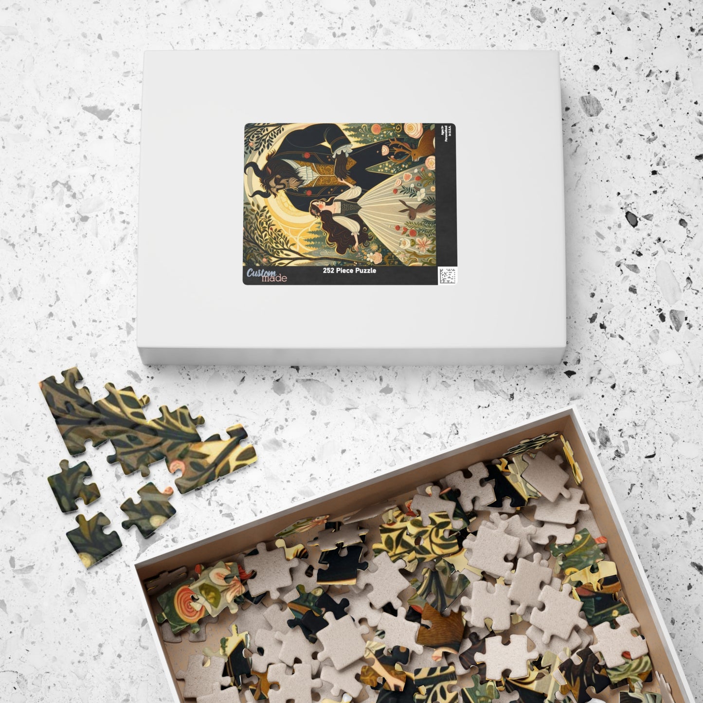 Puzzle Beauty and the Beast, Fairy Tale Game, 110, 252, 520, 1014-piece Jigsaw Puzzle, Stress Relief, Family Activity, Gift Idea, Home