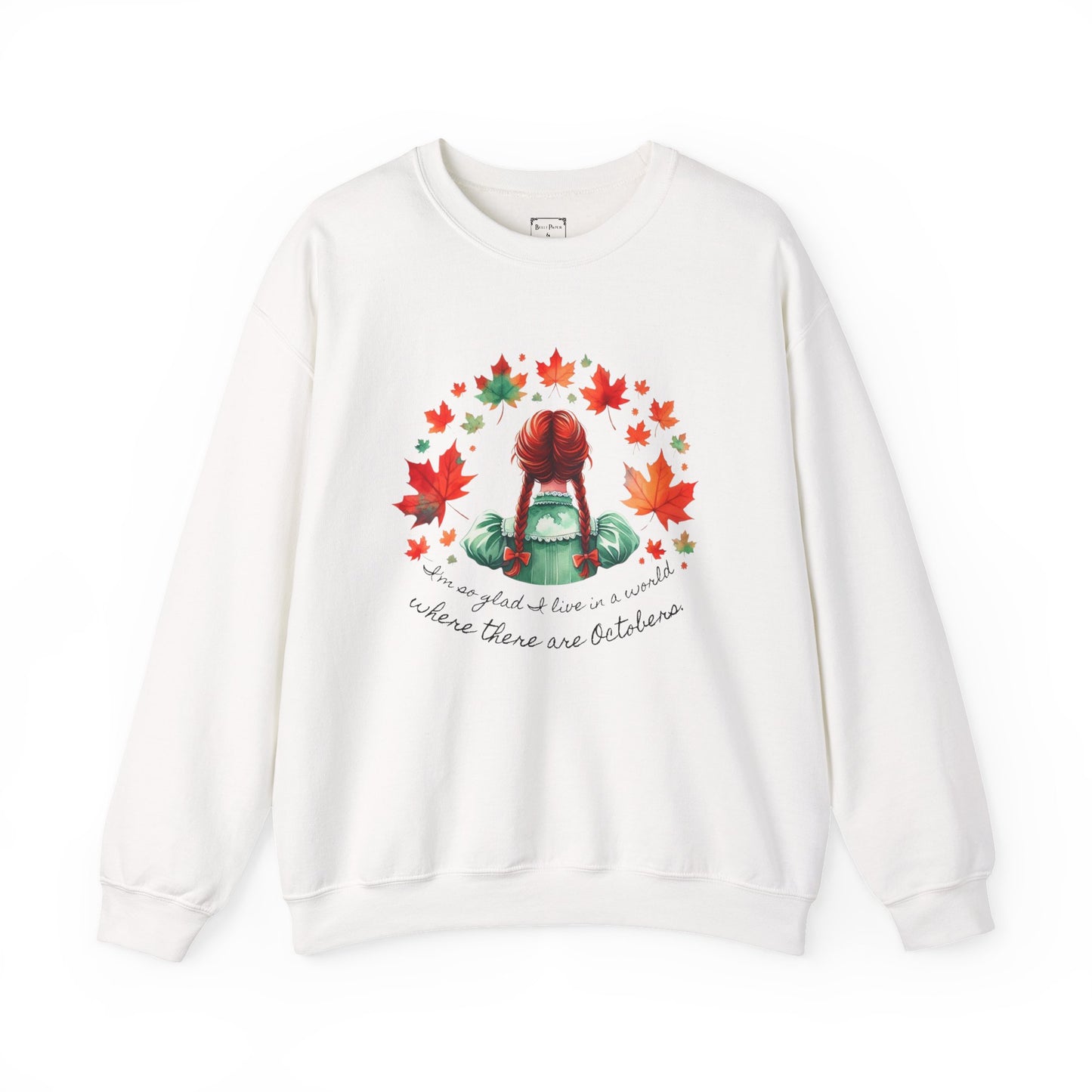 Fall Sweatshirt with Autumn Leaves Design - Anne of Green Gables Shirt | Thanksgiving Jumper, October Apparel, Family Gatherings Top, Cozy