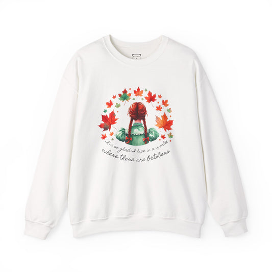 Fall Sweatshirt with Autumn Leaves Design - Anne of Green Gables Shirt | Thanksgiving Jumper, October Apparel, Family Gatherings Top, Cozy