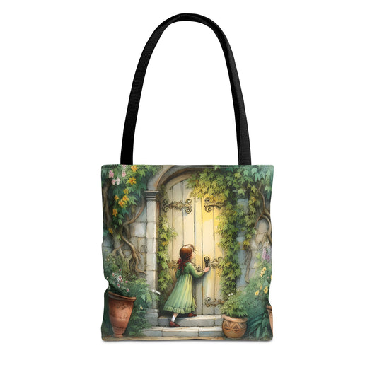 The Secret Garden Tote Bag - Inspirational Quote Bag for Garden Lovers, Eco-Friendly Shoulder Bag, Stylish Shopper, Gift for Her, Floral
