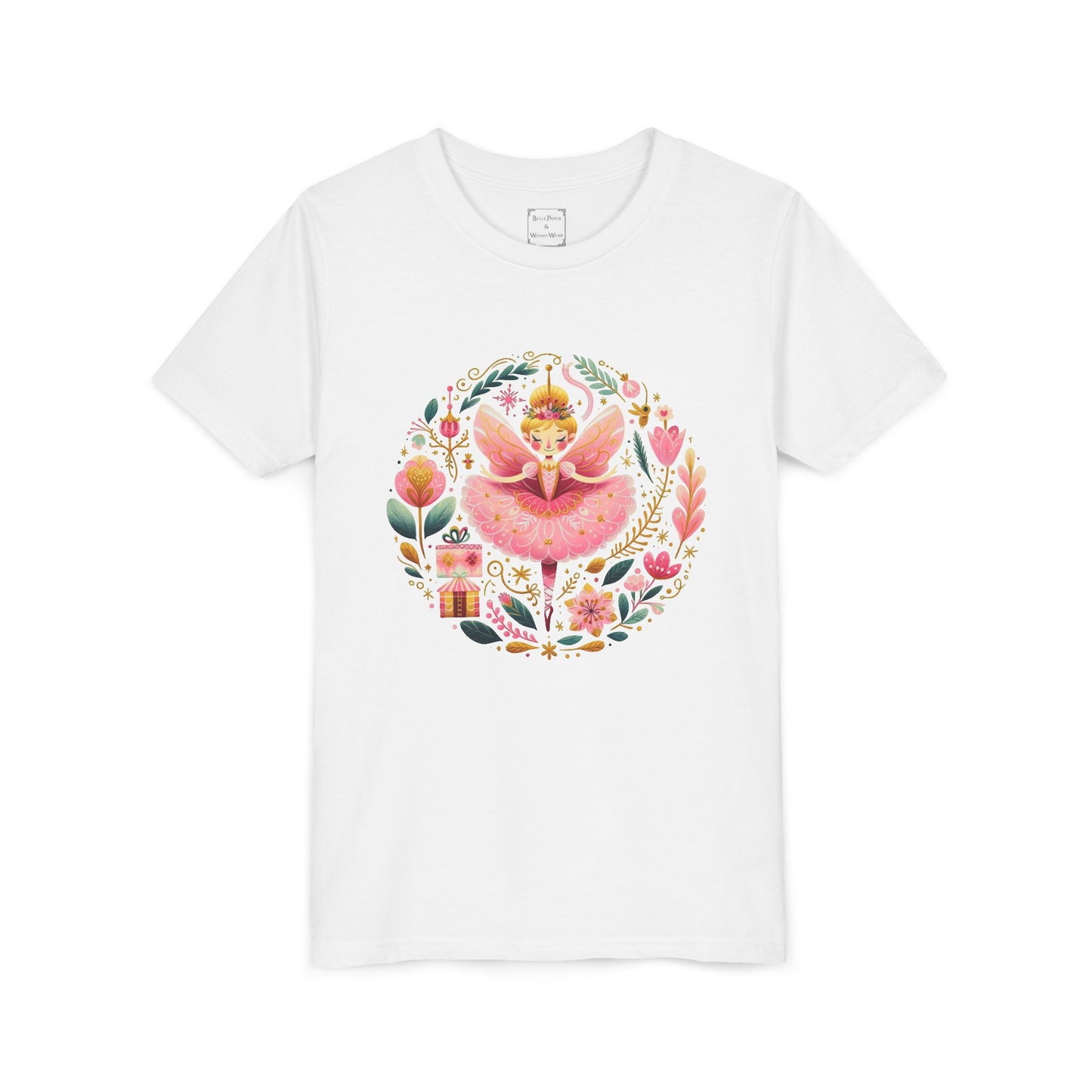 Ballet Dance Youth Tee - Nutcracker Sugar Plum Fairy Ballerina Shirt, Birthday Gift, Recital Outfit, Cute Short Sleeve T-Shirt
