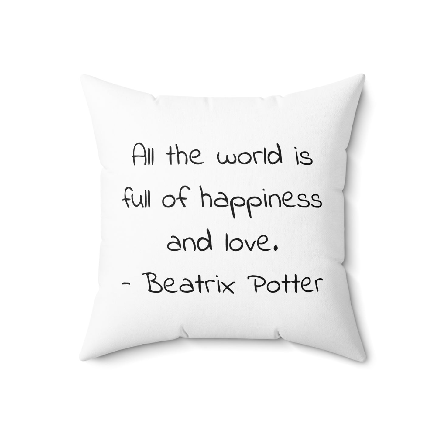 Peter Rabbit Love Valentine's Day Square Pillow, Beatrix Potter Nursery Decor Cushion, Library, Book Nook, Pillow