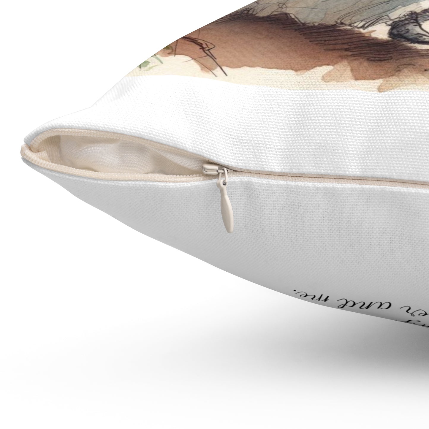 Literary Cushion, Edgar Allan Poe Pillow, Annabel Lee Poetry Gift, Book Nook Decor, Library Throw Pillow, Spun Polyester Square Cushion