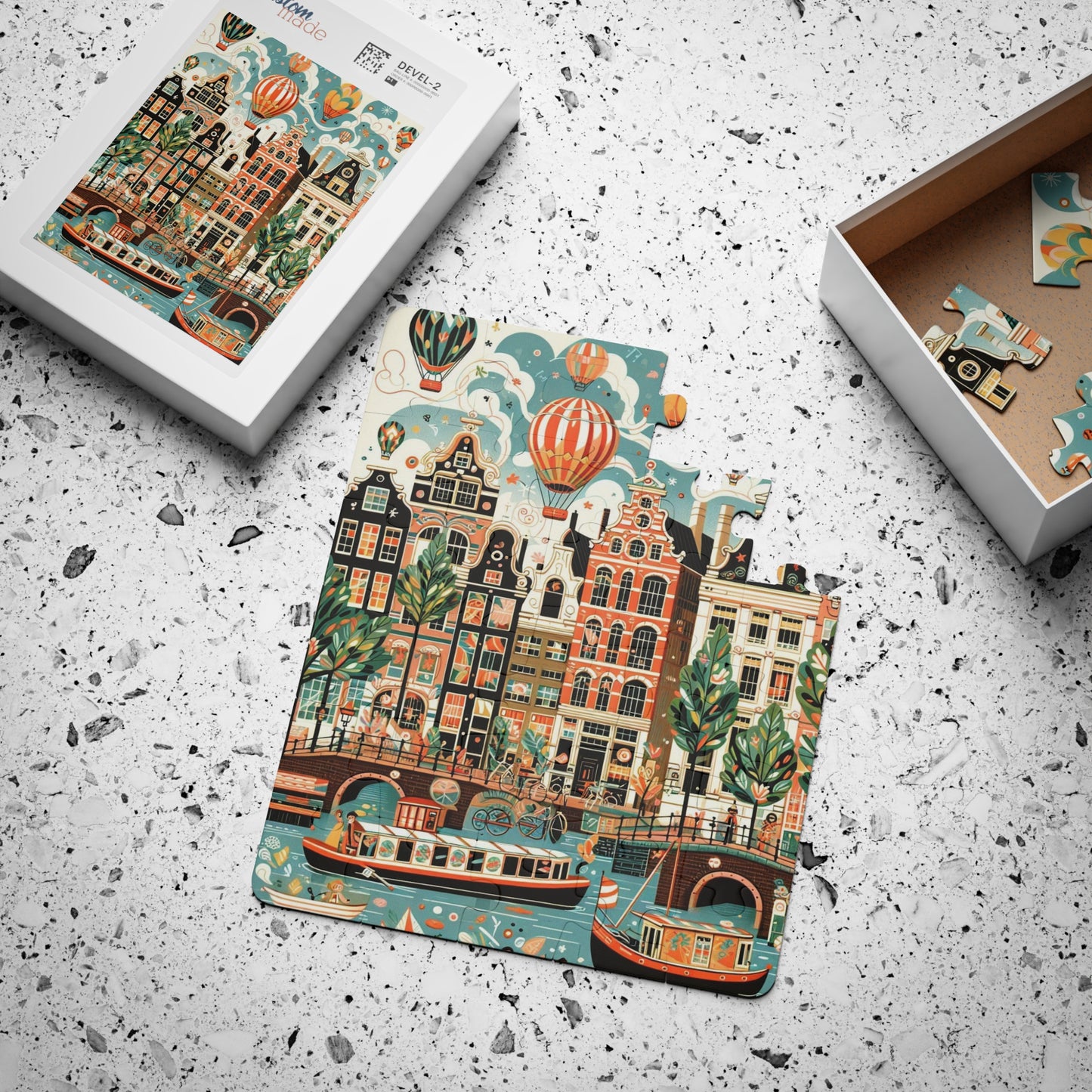 Netherlands, Amsterdam, Educational Games, Gift, Travel Game, Kids Puzzle, 30-Piece