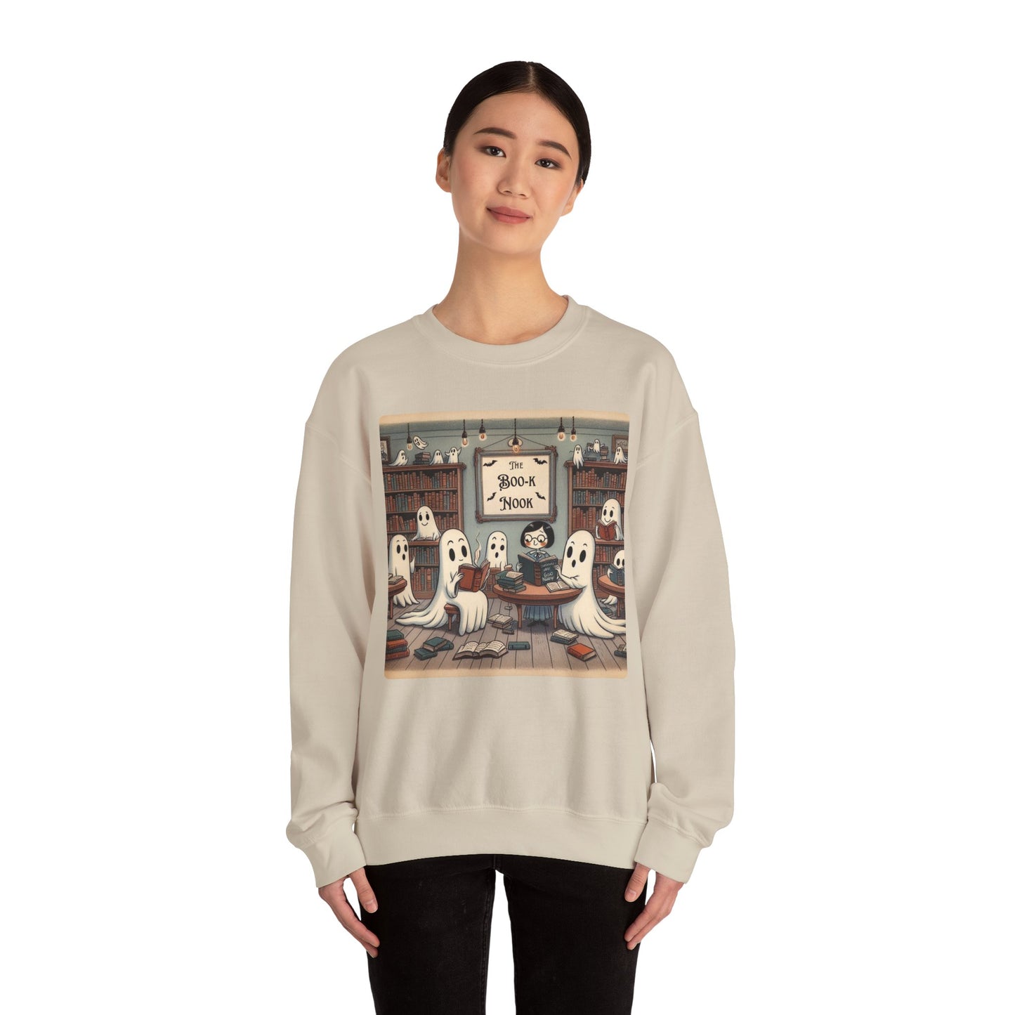 Ghost Readers Crewneck Sweatshirt, Cozy Halloween, Book Lover Apparel, Sweatshirt for Fall, Librarian Shirt, Autumn Teacher Gift, Fall