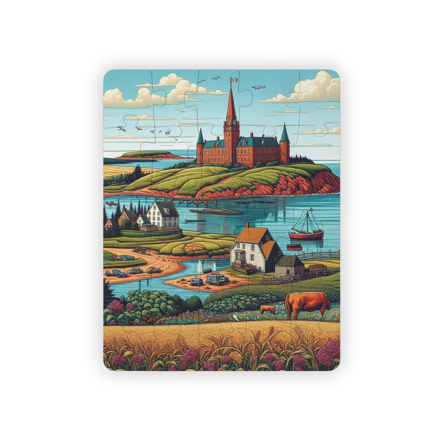 Kids' Puzzle: Prince Edward Island, Canada 30-Piece Scenic Educational Toy, Family Fun Activity, Gifts for Children, Geography
