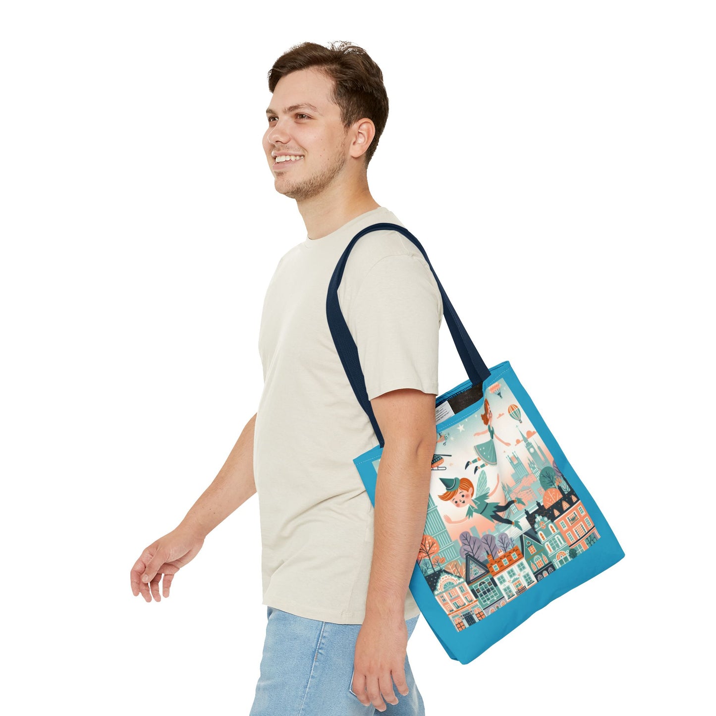 Peter Pan, JM Barrie, Fairy Tale, Tote Bag, Book Bag, Library Bag, Gift