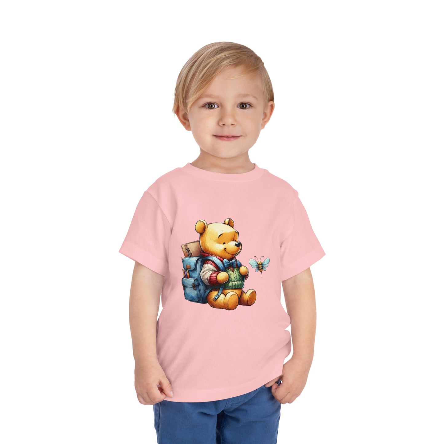 Winnie the Pooh Toddler Tee, Cute Bear Shirt for Kids, Birthday Gift, Playtime Outfit, Nursery Apparel, Animal Lover Top, Short Sleeve