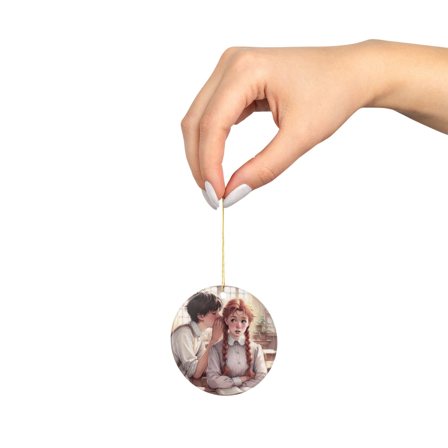 Ceramic Ornaments, Anne of Green Gables Gift, 2-Side Print, Gilbert Blythe, Lucy Maud Montgomery, Christmas Tree Decor, Stocking Stuffer