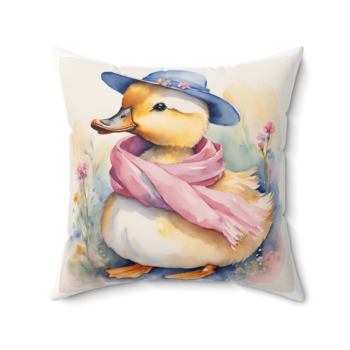 Jemima Puddle Duck, Beatrix Potter Inspired, Literary Square Pillow, Cushion, Spring Easter Decor Bedding