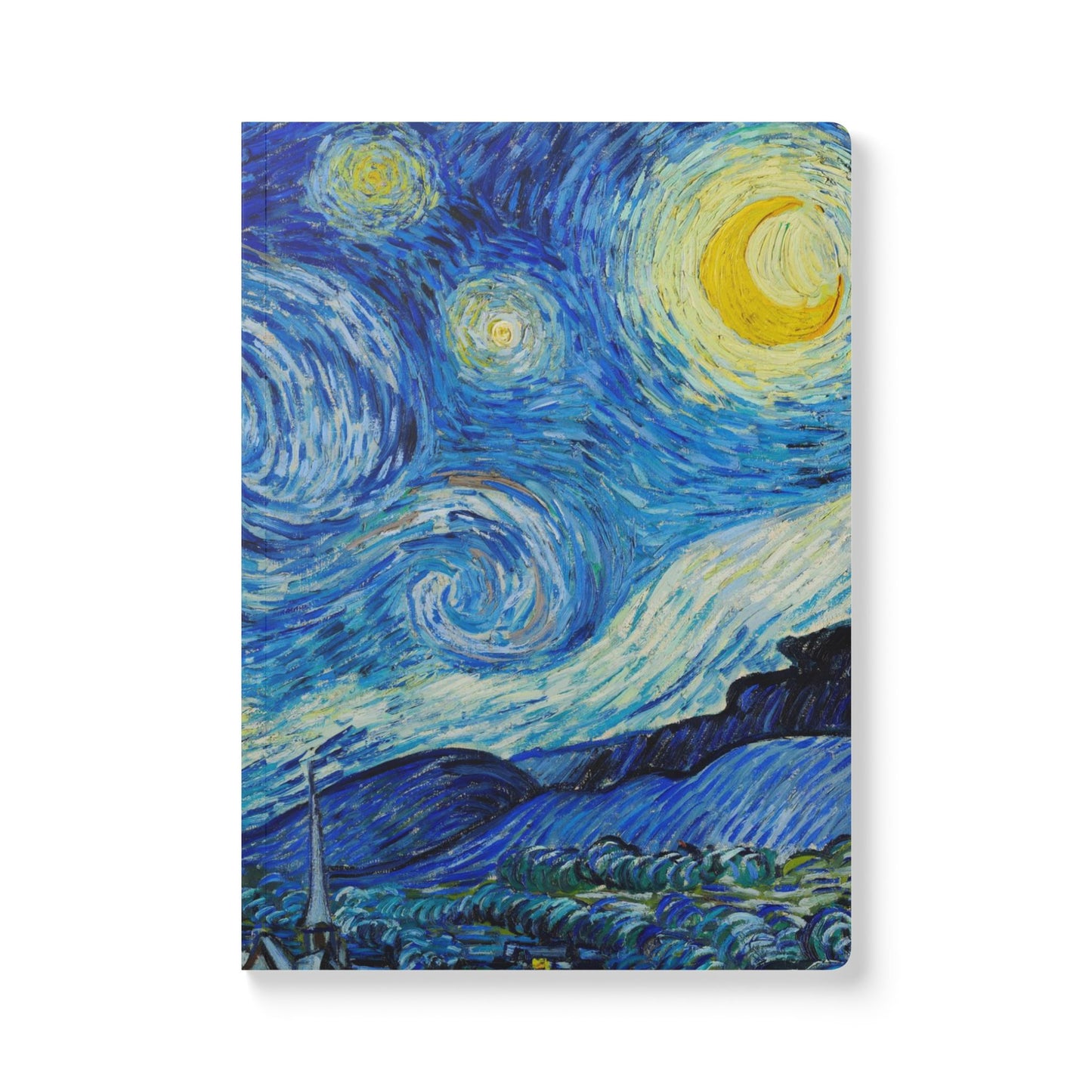 Starry Night Softcover Journal - Artistic Notebook for Writers, Dreamers, Gift for Art Lovers, Sketchbook, Van Gogh, Diary - Perfect for