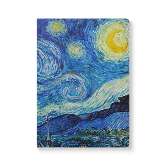 Starry Night Softcover Journal - Artistic Notebook for Writers, Dreamers, Gift for Art Lovers, Sketchbook, Van Gogh, Diary - Perfect for