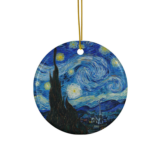 Starry Night Ceramic Ornaments, Van Gogh Holiday Decorations, Artistic Gift Ideas, Home Decor, Christmas Ornaments, Art Inspired Decor