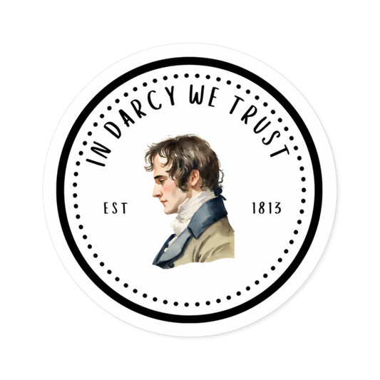 Regency, Jane Austen, Darcy, Pride and Prejudice, Austenite, Round Stickers, Indoor, Outdoor