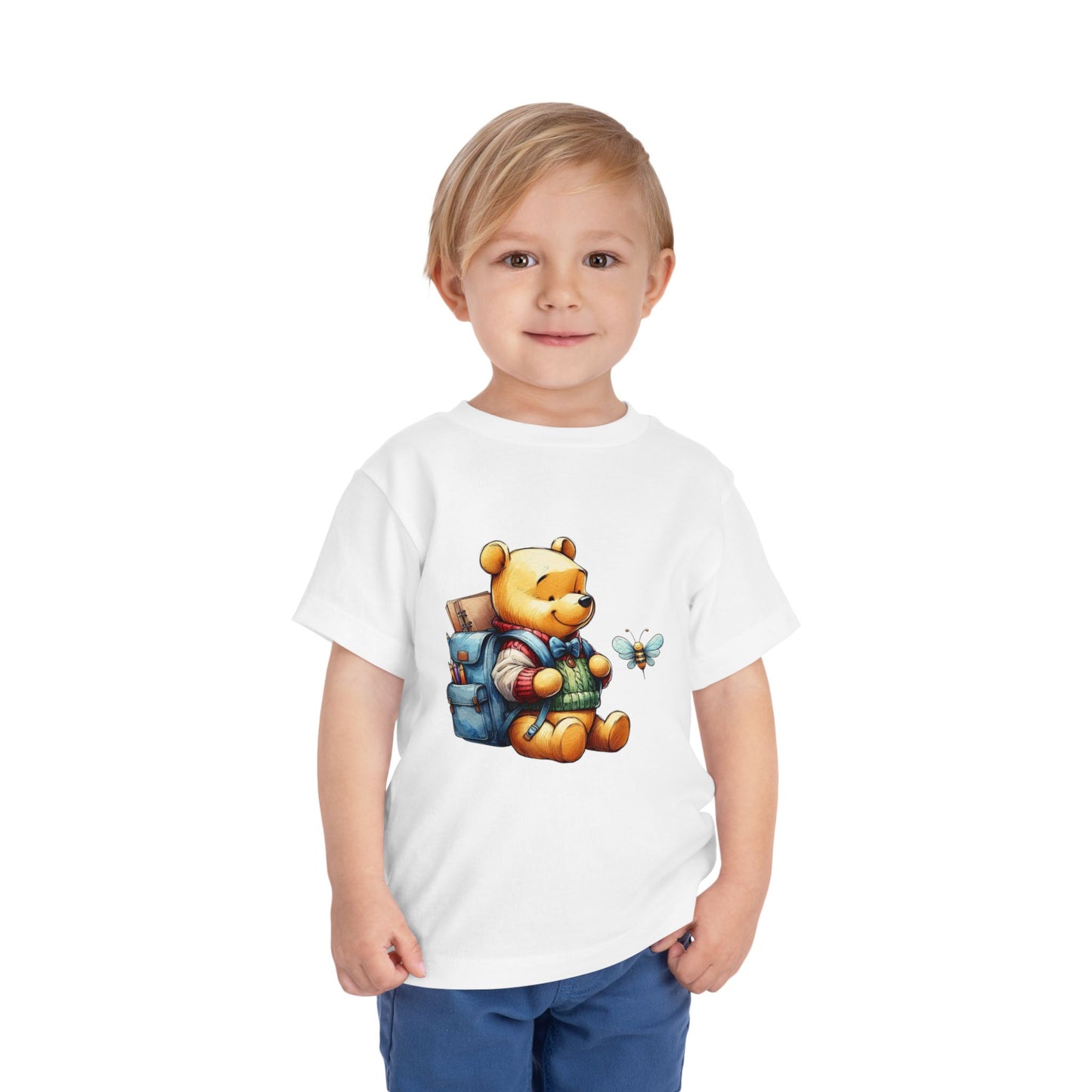 Winnie the Pooh Toddler Tee, Cute Bear Shirt for Kids, Birthday Gift, Playtime Outfit, Nursery Apparel, Animal Lover Top, Short Sleeve