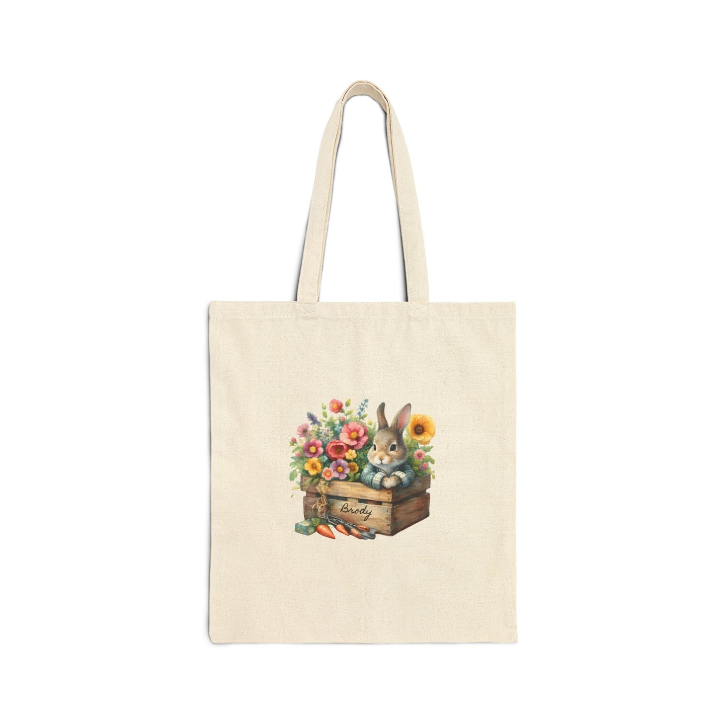 Custom, Personalized, Name, Easter, Peter Rabbit, Spring, Cotton, Canvas, Tote Bag, Beatrix Potter