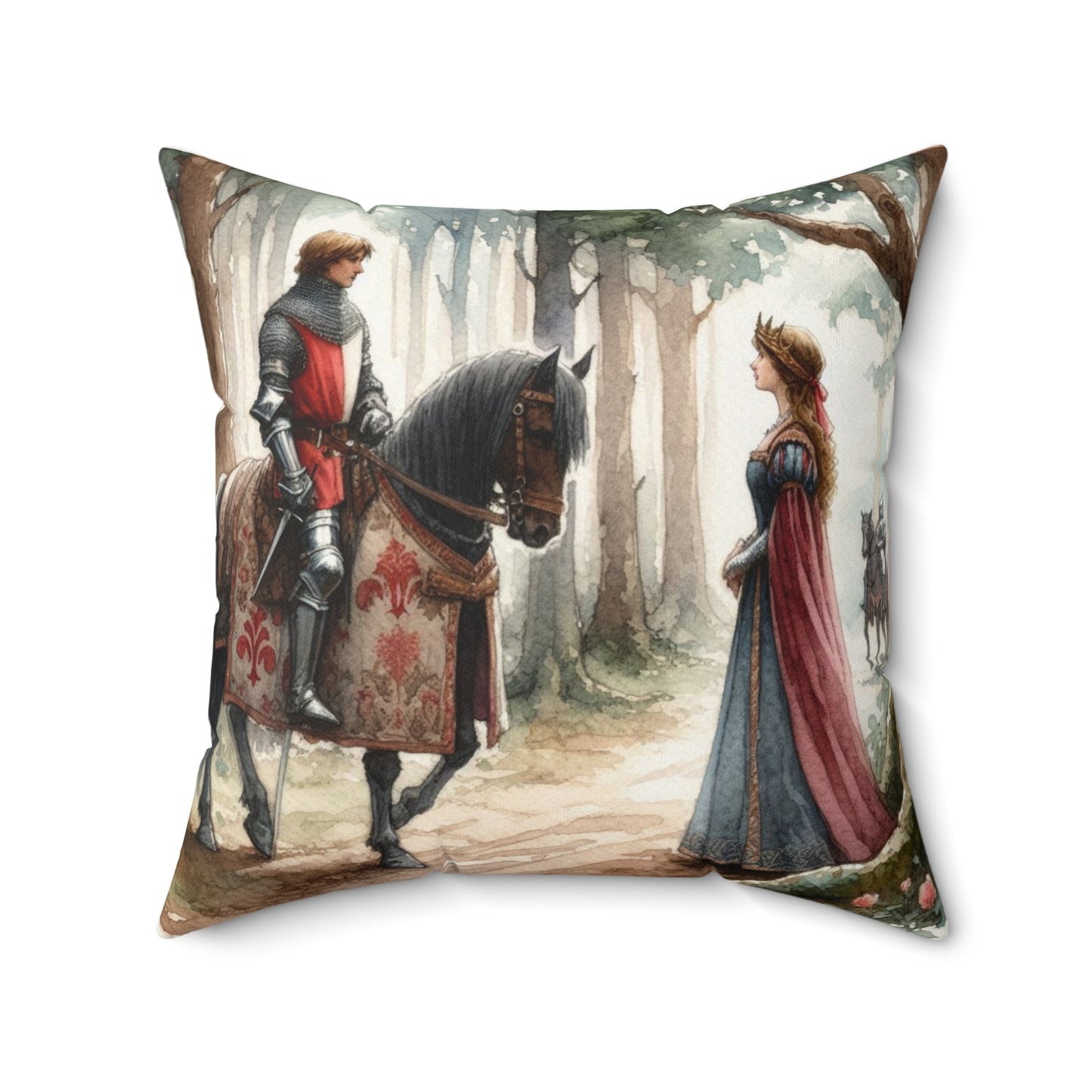 Camelot, Lancelot, Guinevere, Knights of the Round Table, Cushion, Book Nook, Library, Gift, Bedding, Pillow, Renaissance, Medieval
