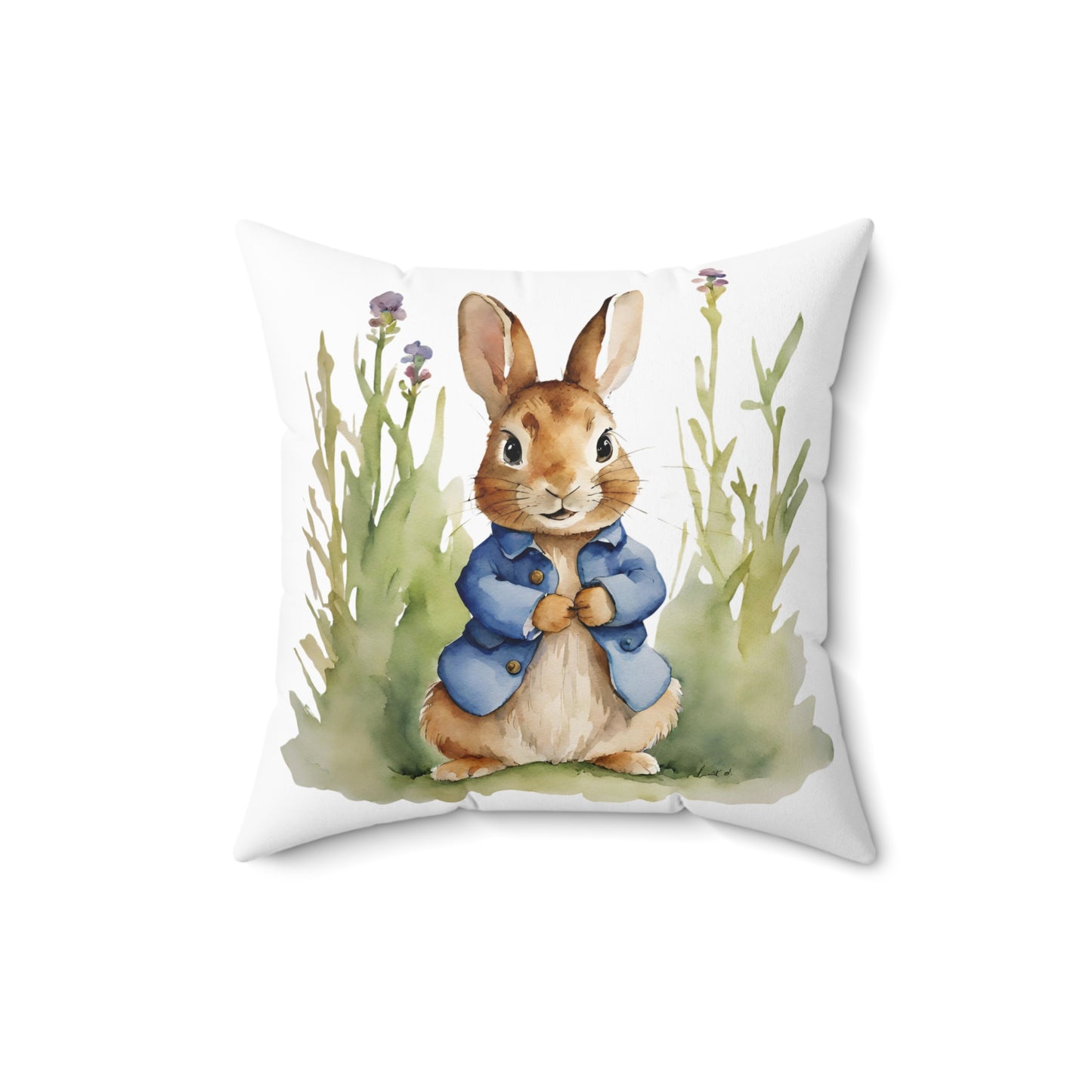 Peter Rabbit, Beatrix Potter, Spring, Easter,  Square Pillow, Literary Home Decor