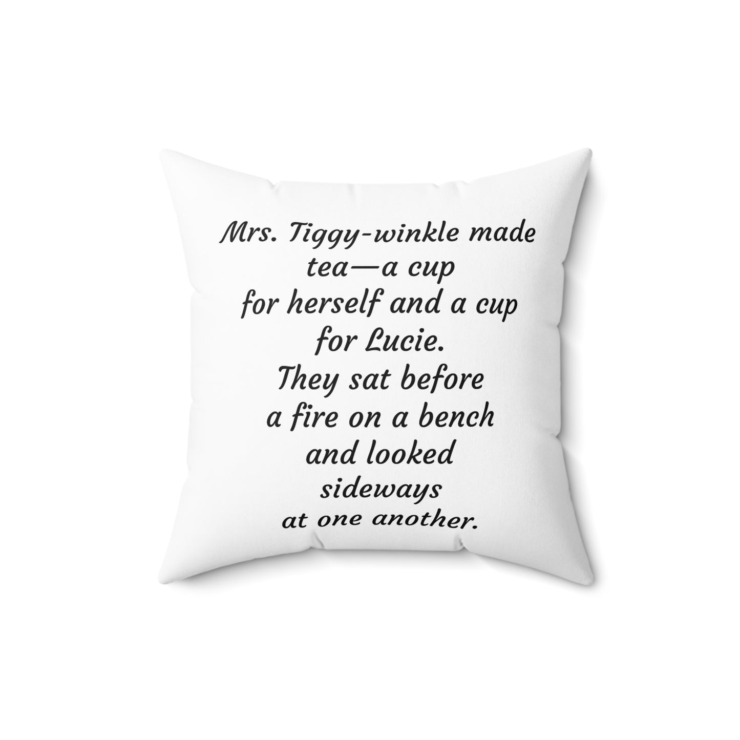 Beatrix Potter, Mrs. Mrs. Tiggy-winkle, Hedgehog,  Spring, Square Pillow - Literary Decor