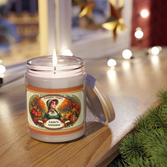 Anne of Green Gables Candle, Cozy Autumn Scented Candle, Pumpkin Ginger Aroma, Fall Harvest Decor, Literary Gift for Book Lovers