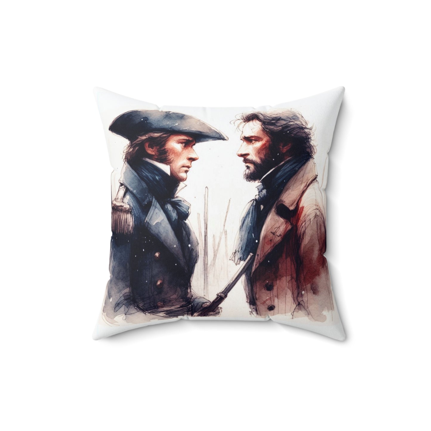 Les Miserables Pillow, Literary Victor Hugo Cushion, Jean Valjean, Javer, Book Nook, Library Decor - Spun Polyester Square Pillow, Home