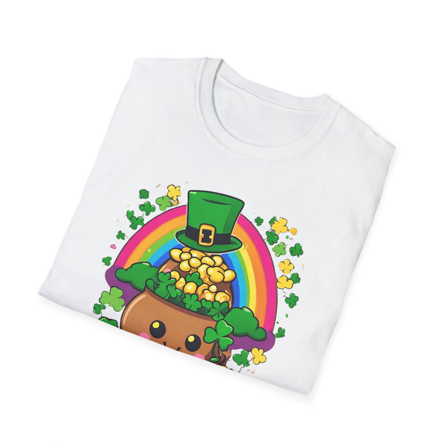 Cute Kawaii St Patrick's Day Softstyle T-Shirt, Tee