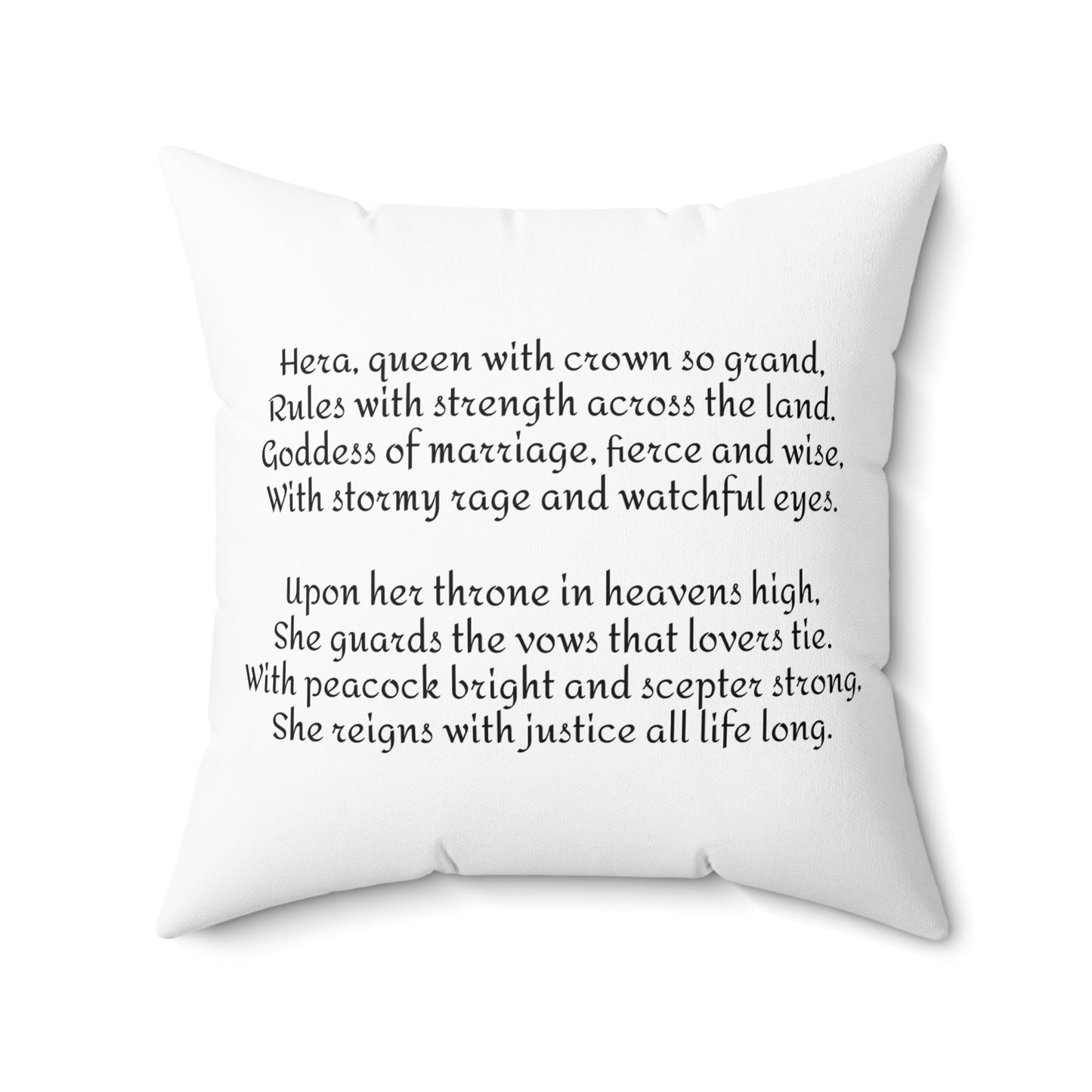 Hera Greek Goddess Pillow, Classical Education Square Cushion, Olympian Home Decor, Spun Polyester Bedding, Mythology Accent Pillow