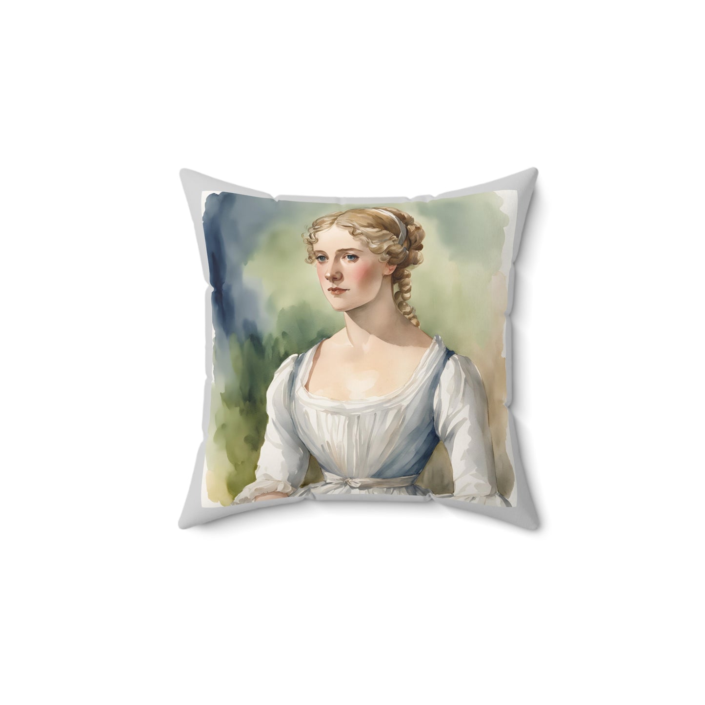 Literary Pillow Square Cushion - Jane Austen Pride and Prejudice, Austenite Regency Decor, Book Lover Gift, Reading Nook Accessory, Home