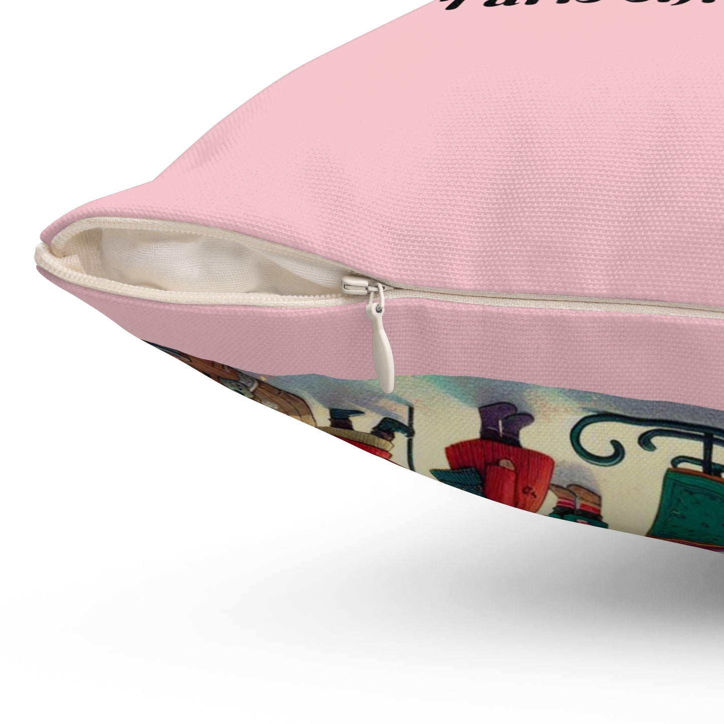 Paris Christmas France Holiday, Cushion, Decor, Book Nook, Kids, Library, Bedding, Square Pillow