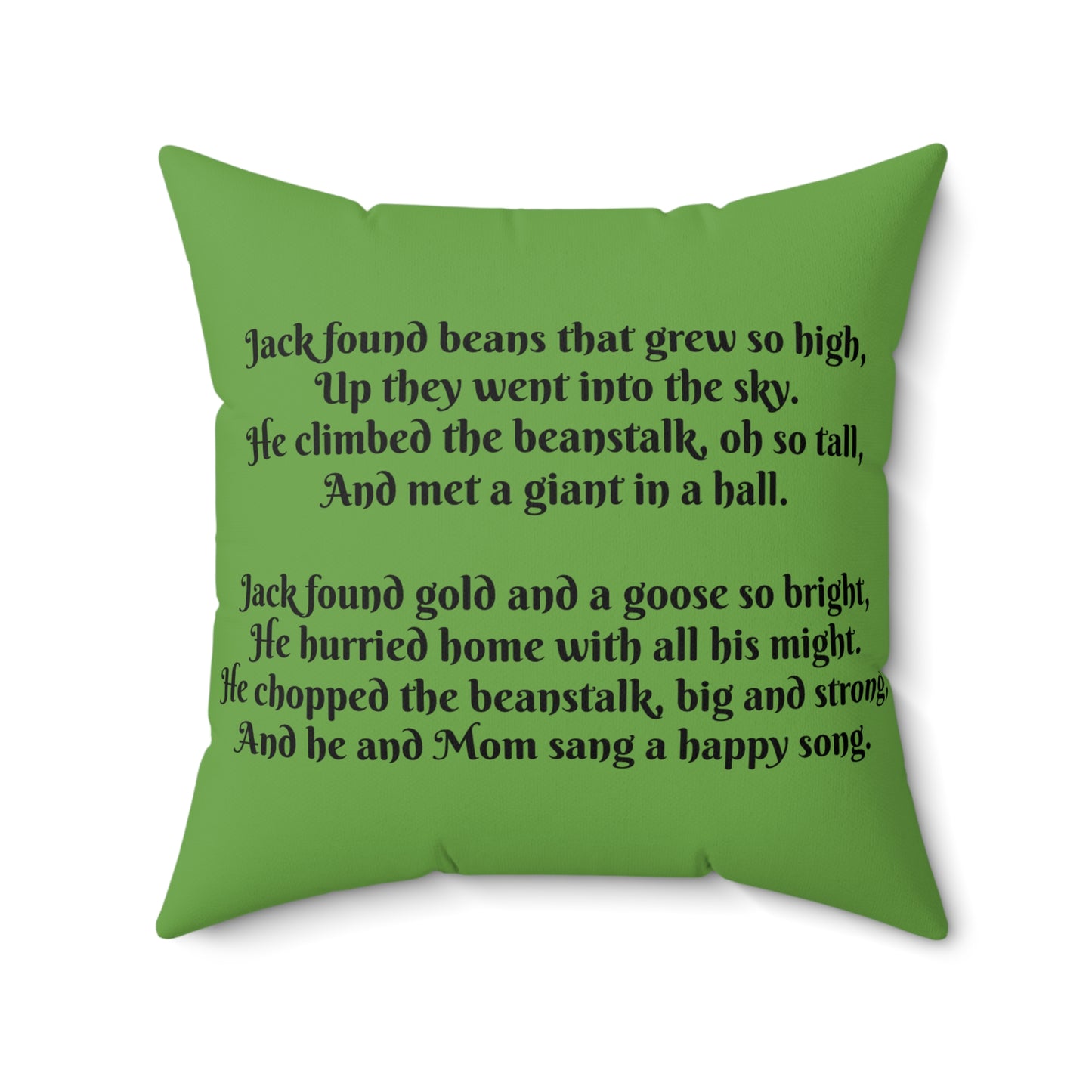 Jack and the Beanstalk, Square Pillow, Literary Pillow, Library, Book Nook, Reading Corner, Classroom, Teacher, Fairytale