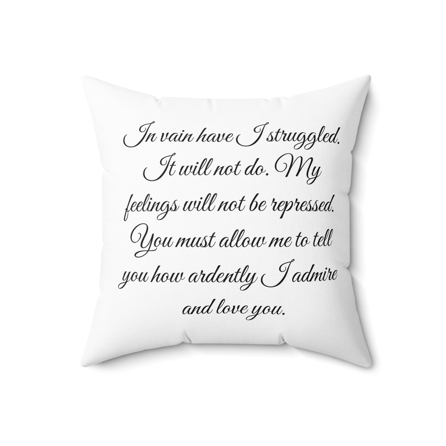 Literary Pillow, Jane Austen Wedding Pride and Prejudice Darcy Elizabeth Regency Cushion - Alternative: Book Lover Gift, Classic Literature