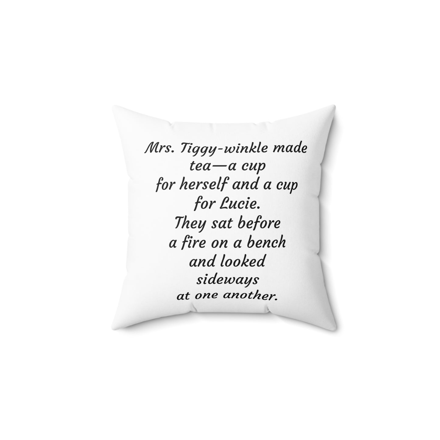 Beatrix Potter, Mrs. Mrs. Tiggy-winkle, Hedgehog,  Spring, Square Pillow - Literary Decor