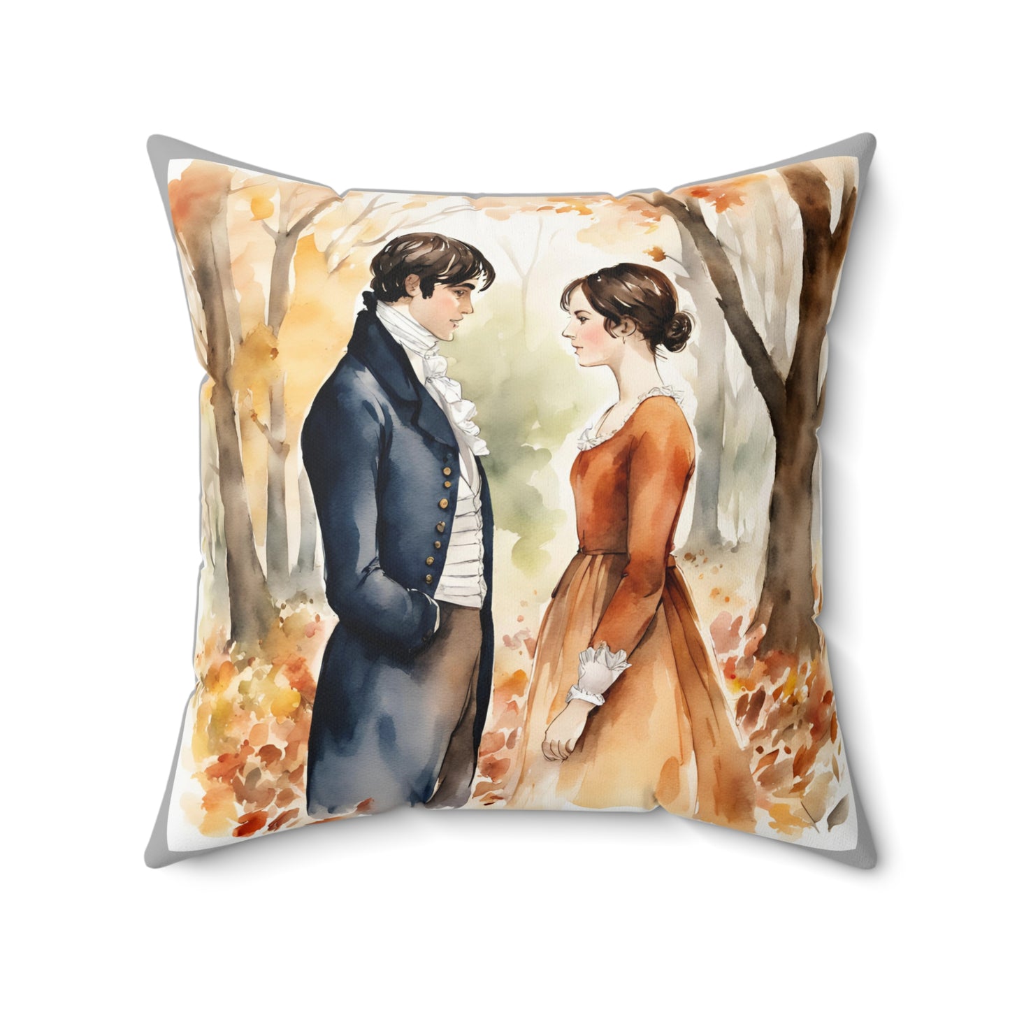 Pride and Prejudice, Fall, Autumn Season, Jane Austen, Regency, Square Pillow, Bedding, Decor, Austine