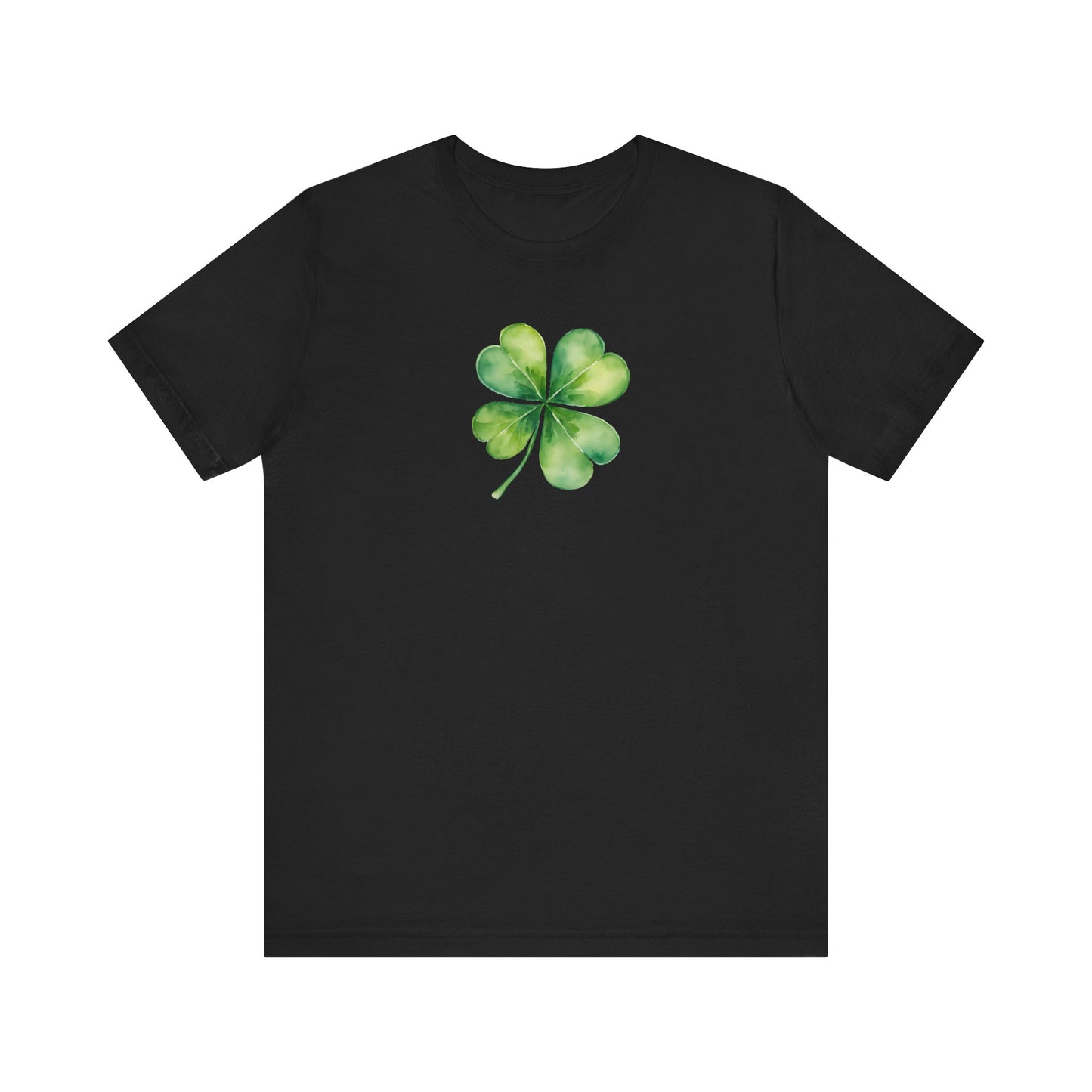 Cute Watercolor Clover St Patrick's Day, Jersey Short Sleeve Tee, T-Shirt