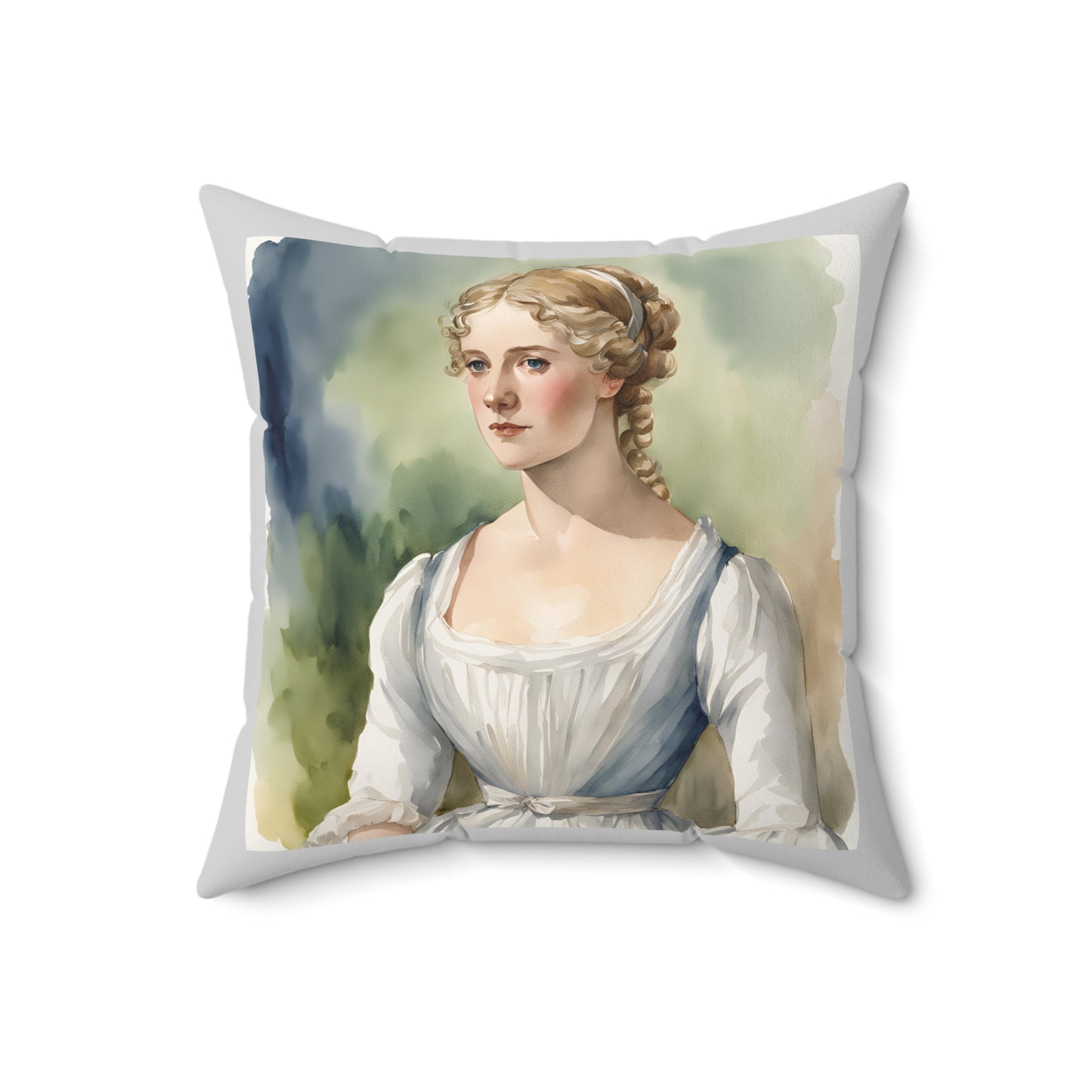 Literary Pillow Square Cushion - Jane Austen Pride and Prejudice, Austenite Regency Decor, Book Lover Gift, Reading Nook Accessory, Home