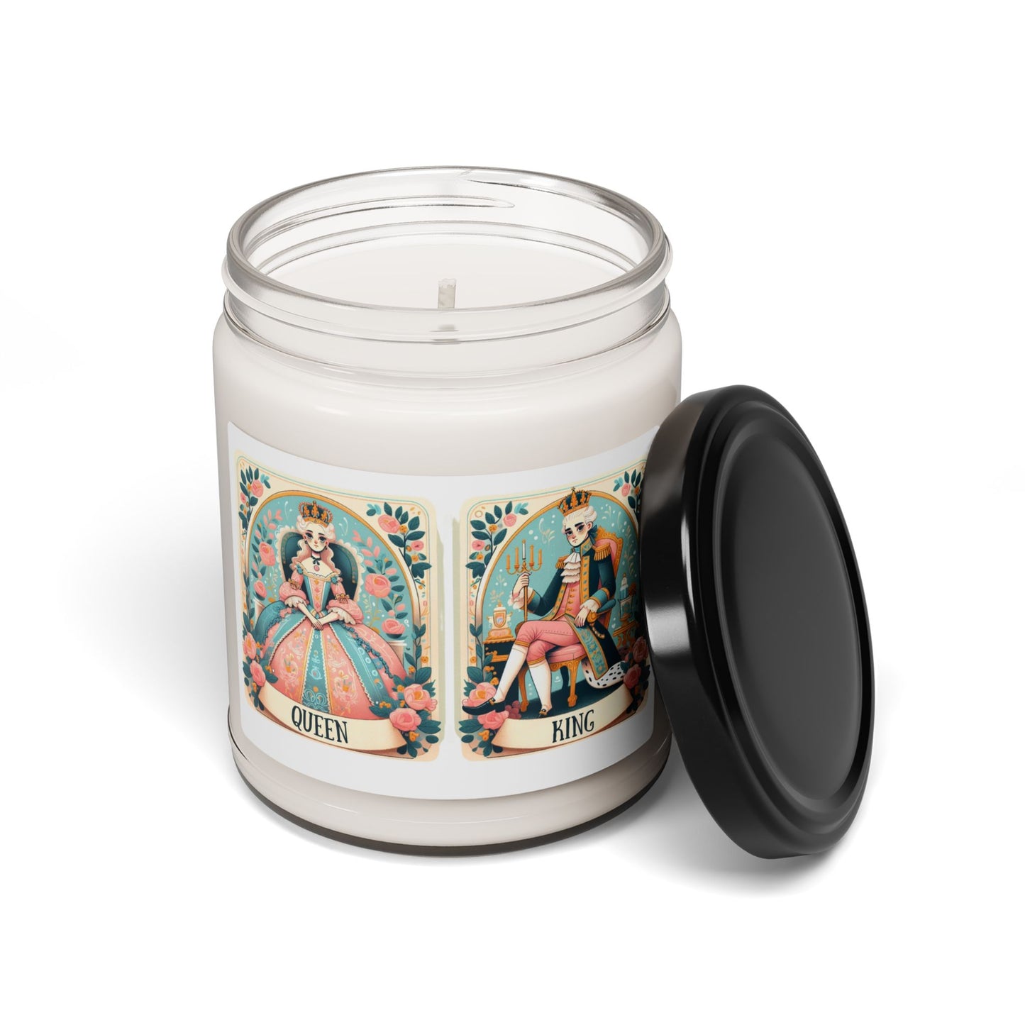 Queen Marie Antoinette, King Louis, France, Royalty, Cotton Blossom, Whimsical, Scented Soy Candle, 9oz