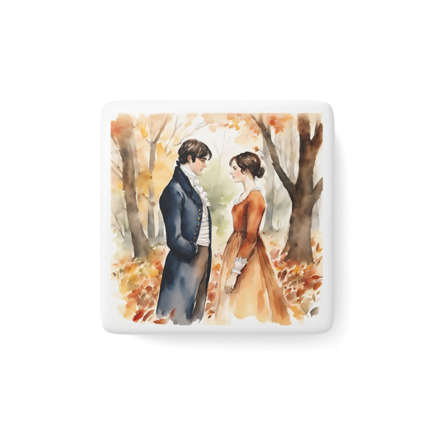 Pride and Prejudice, Fall, Autumn, Season, Magnet, Porcelain Magnet, Square, Jane Austen, Regency
