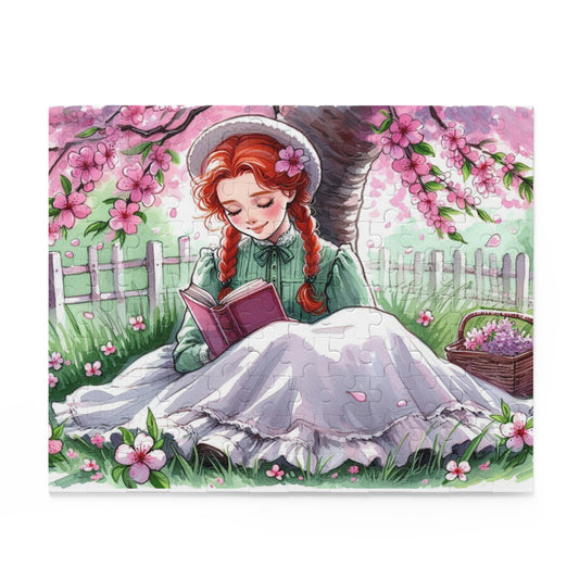 Jigsaw Puzzle, Anne of Green Gables Charming Floral Scene Puzzle, 120-500 Pieces, Perfect Gift for Puzzle Lovers, Springtime Indoor