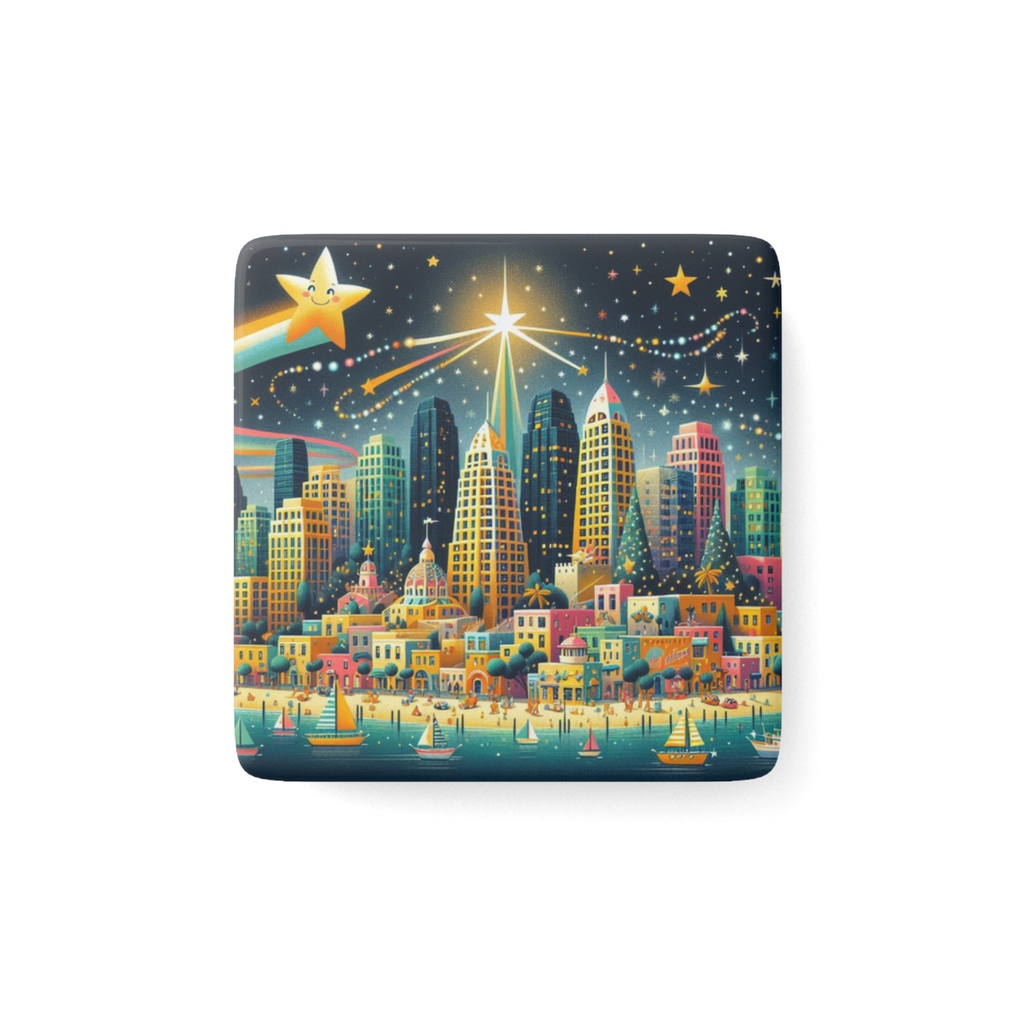 Porcelain Magnet, Square