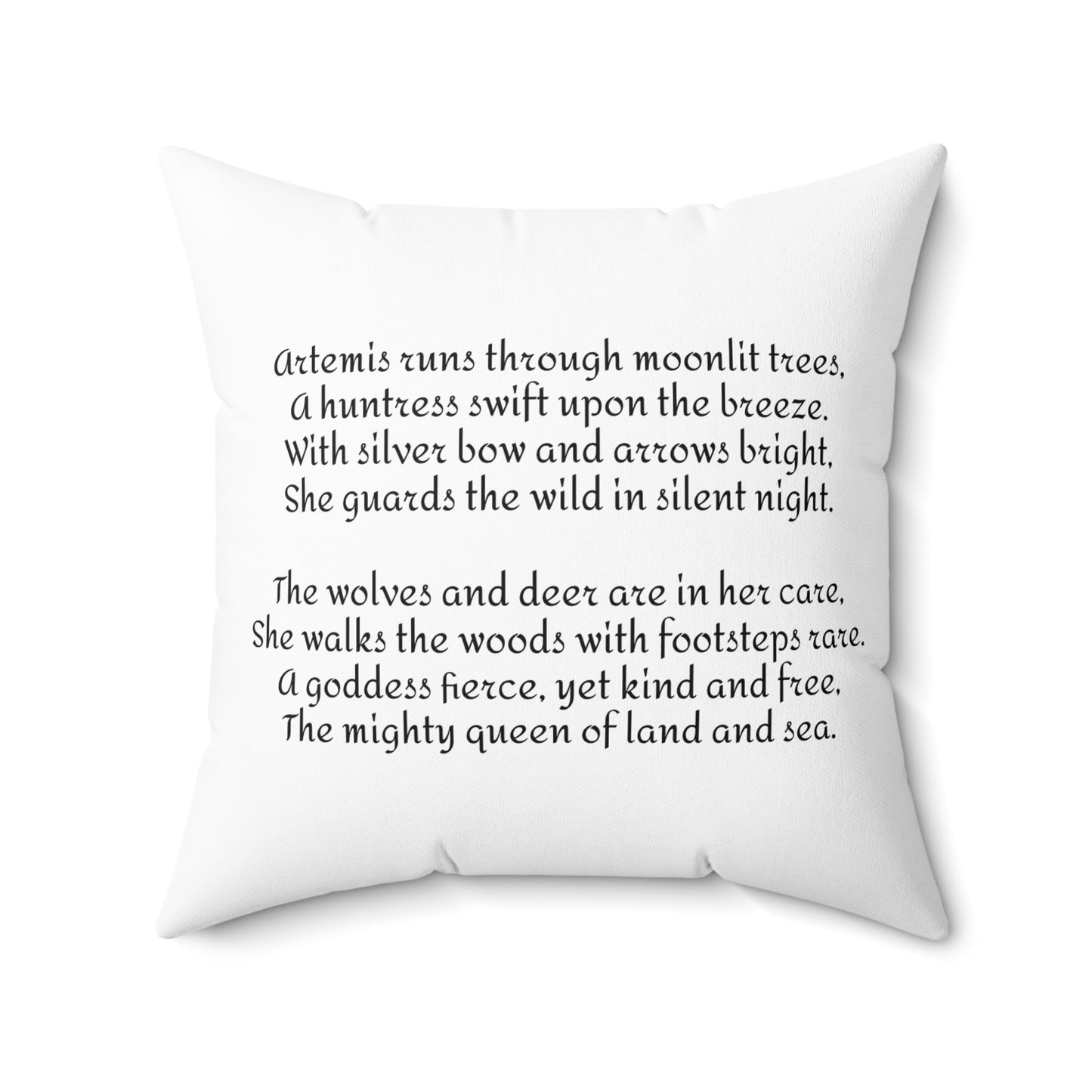 Greek Goddess Pillow, Artemis Olympian Home Decor, Classical Education Cushion, Spun Poly Pillow, Mythology Throw Pillow