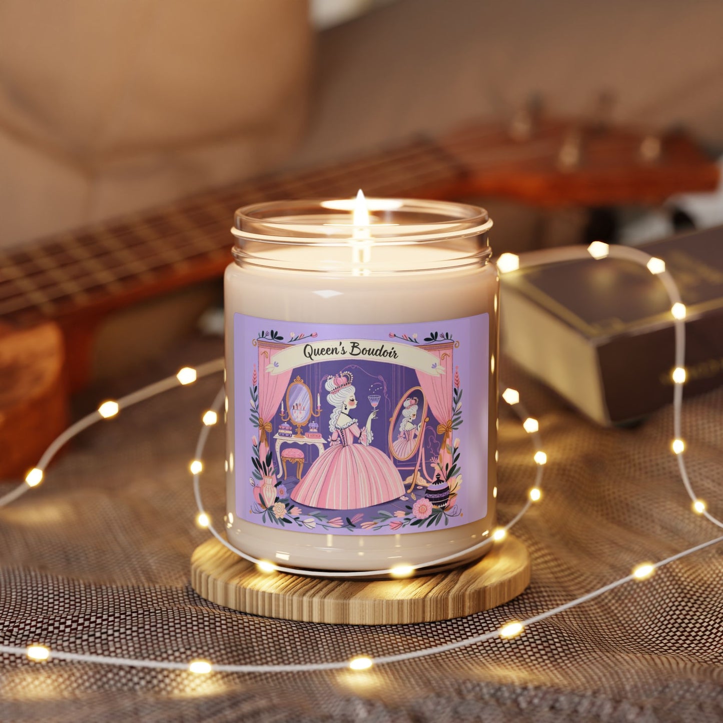 Marie Antoinette, France, Parisian, Lavender, Whimsical, Queen's Boudoir Scented Soy Candle, 9oz