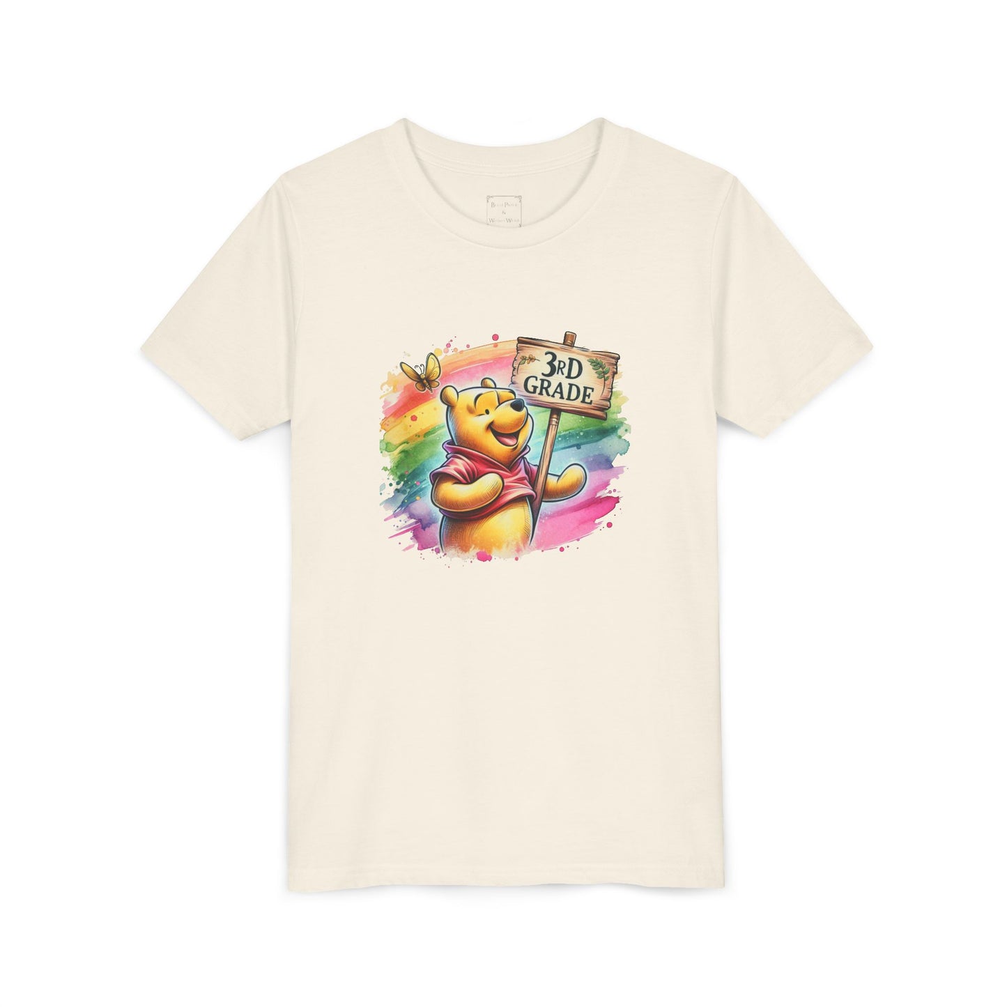 Winnie the Pooh 3rd Grade Youth Tee | Back to School Shirt | Cute Kids T-Shirt | Grade Celebration Tee | Colorful Animal Shirt