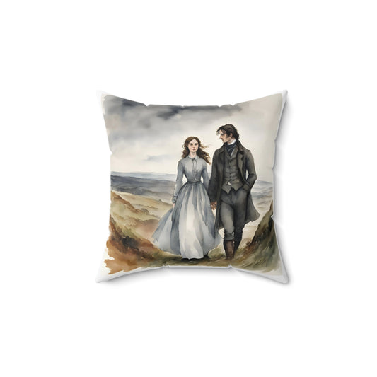 Wuthering Heights, Emily Bronte, Heathcliff, Cathy, British Literature, Pillow