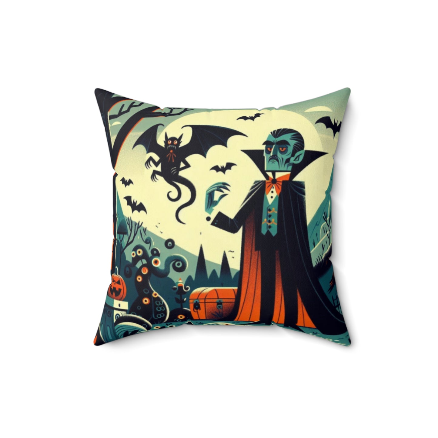 Dracula, Bram Stoker, Halloween, Autumn, Fall, Square Pillow, Literary Pillow, Gift, Book Nook, Library, Bedding, Decor