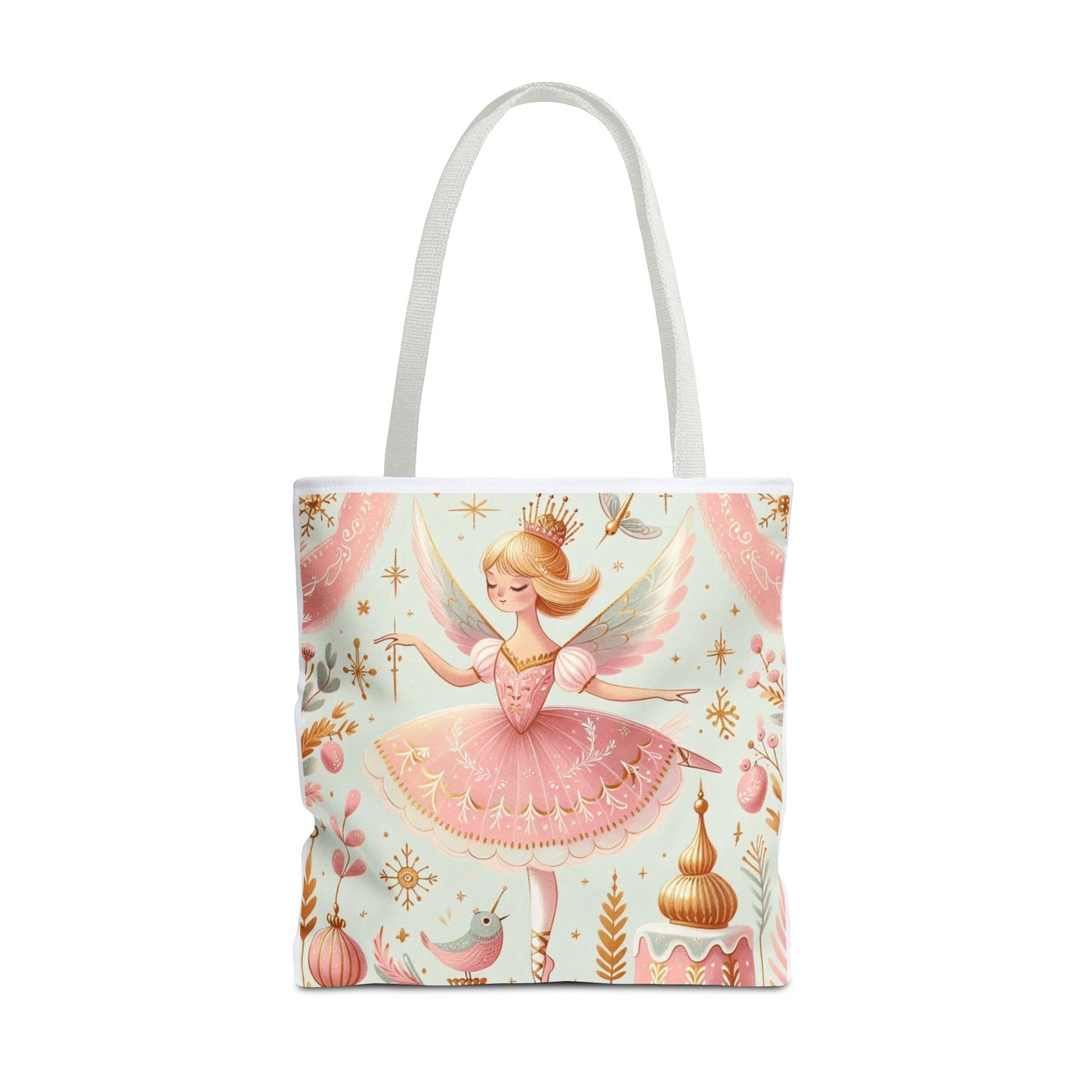 Sugar Plum Fairy Nutcracker Ballet Dance Tote Bag, Dancer, School & Book Bag (AOP)