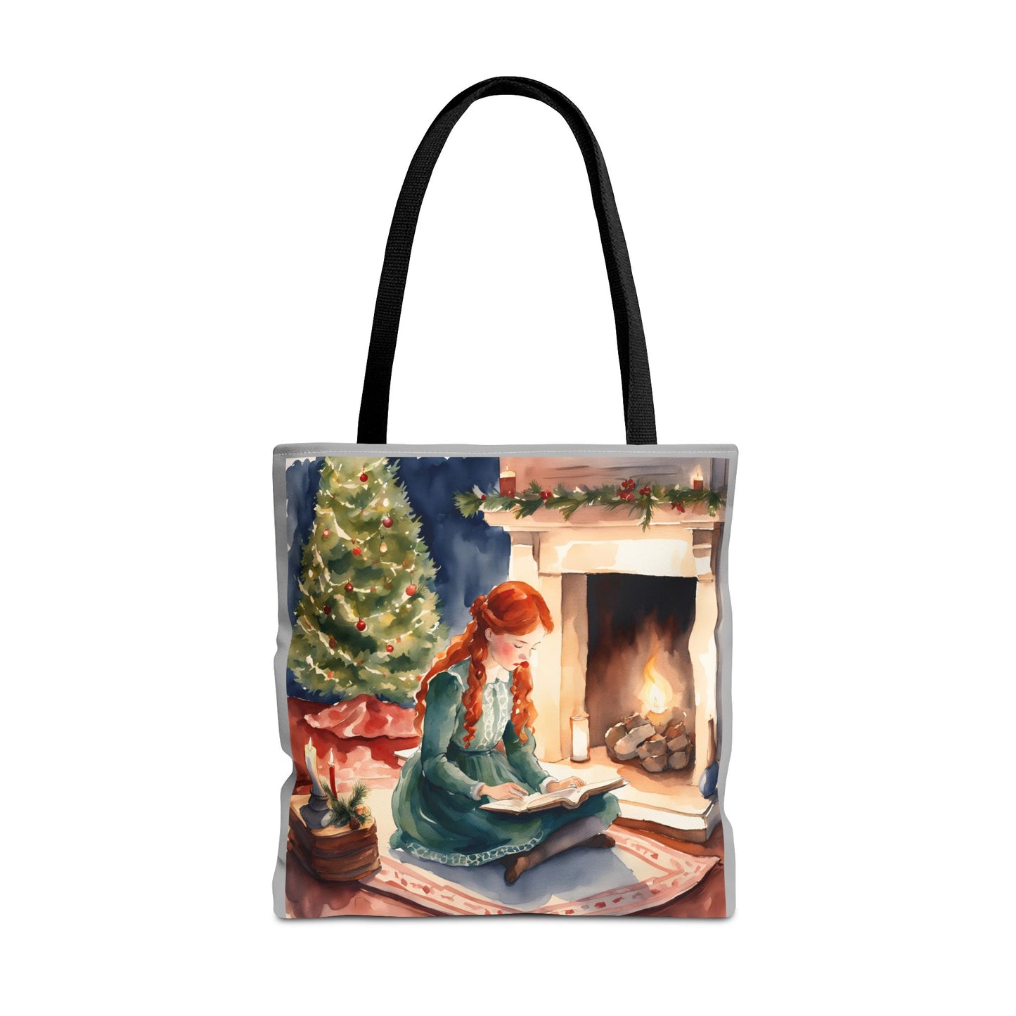 Literary Christmas Tote Bag - Anne of Green Gables Holiday Gift, Lucy Maud Montgomery Book Lover Shoulder Bag, Bookish Literary Tote,