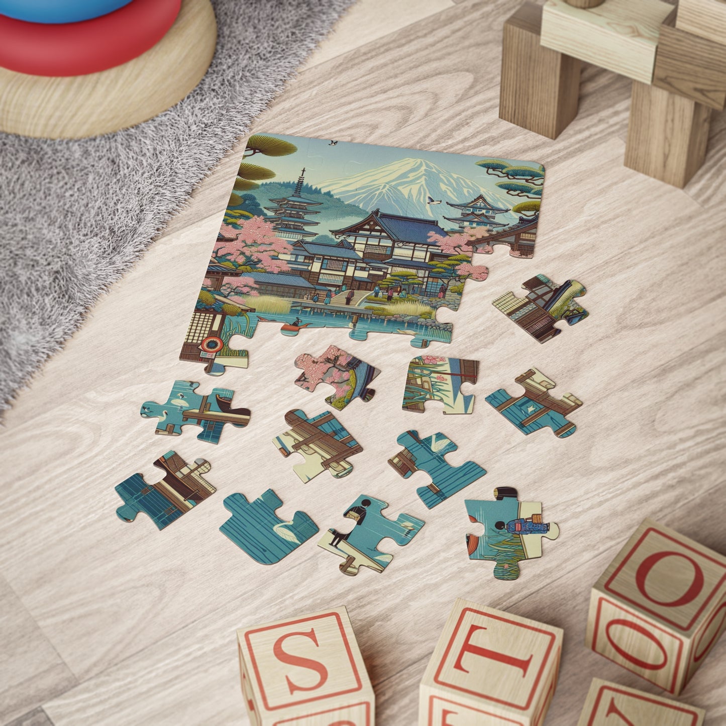 Japan Mt Fuji, Educational Game, Kids' Puzzle, 30-Piece
