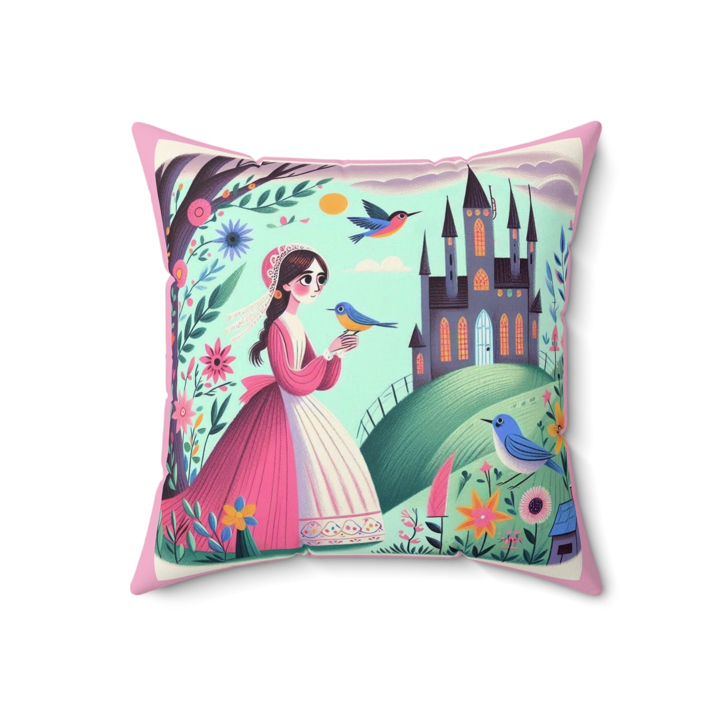 Poetry Pillow, Emily Dickinson Inspired, Hope is a Thing with Feathers, Whimsical Decor, Kids Room Accessories, Book Lover Gift, Library